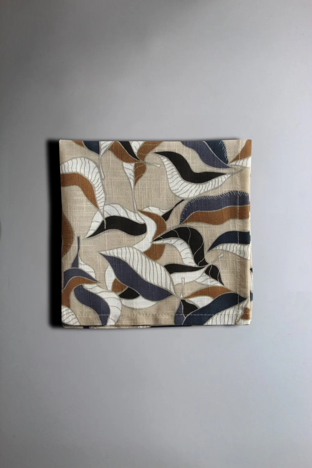 Servietter 4-pakning - Amalie (grå/blå) (Størrelse: 40 x 40 cm)