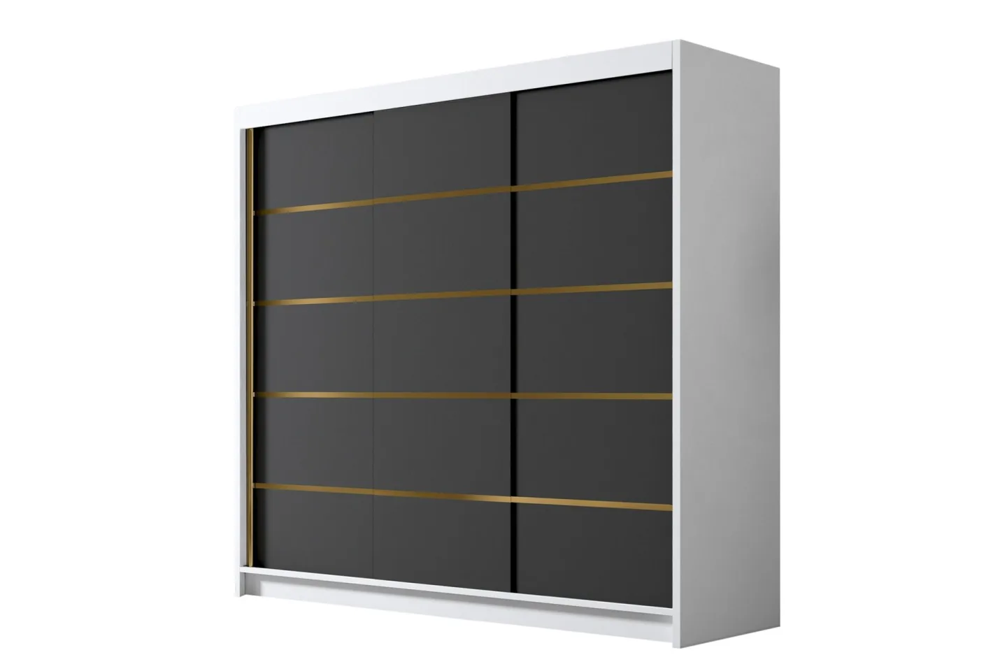 Dianna Garderob 200x215 cm - Svart/Vit