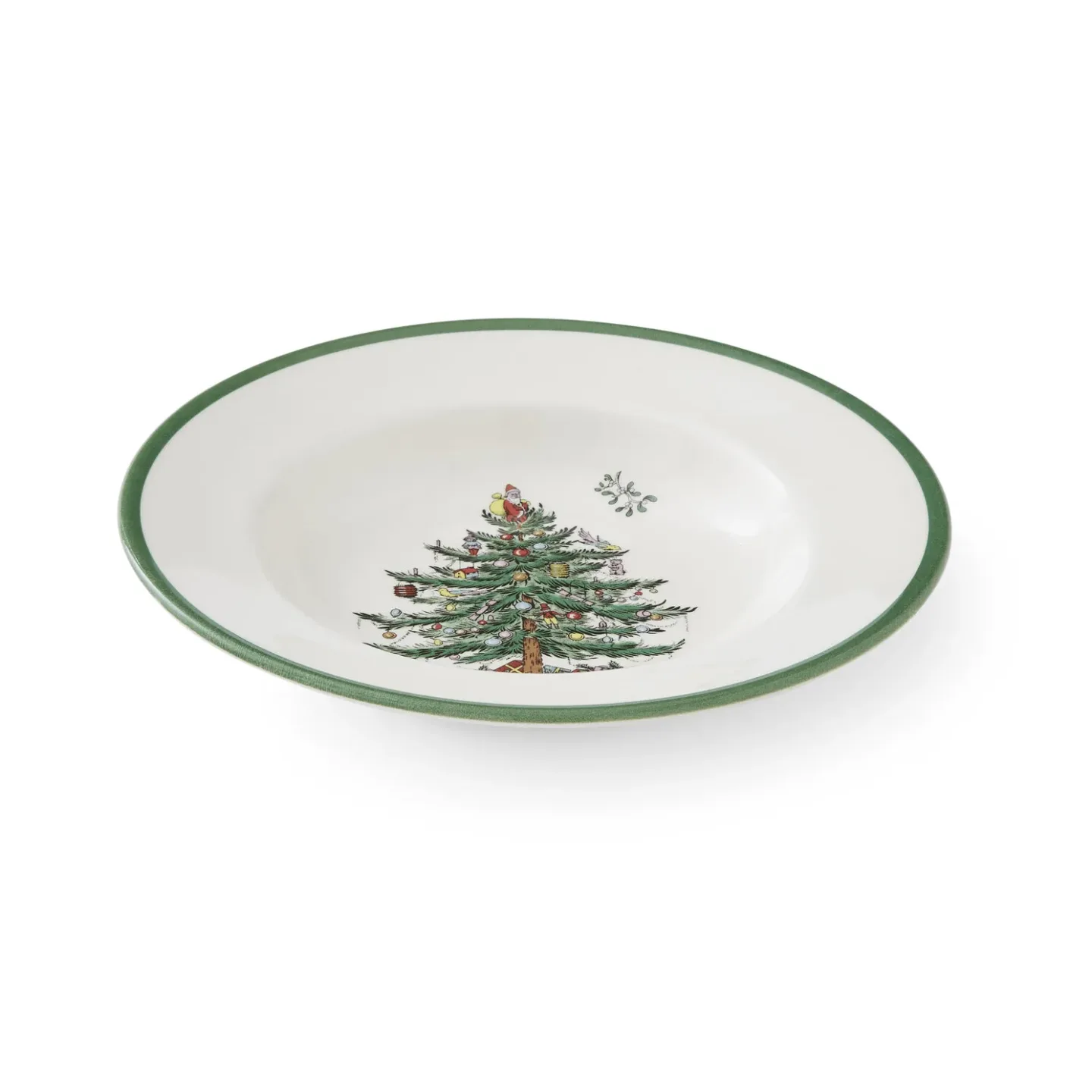 Spode Christmas Tree sopptallrik White-green-red, 23 cm