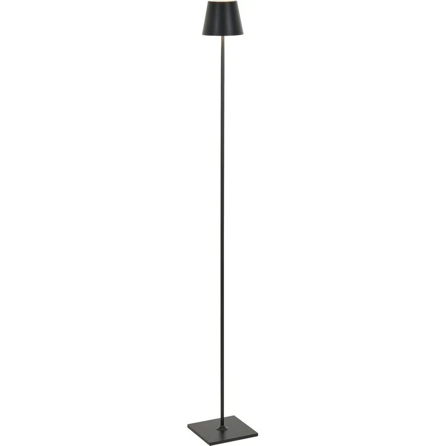 Stehlampe Aline Schwarz Aluminium 120 cm 15 cm - LED - Lichtfarbe: Extra warmweiss - LED Energiesparlampen