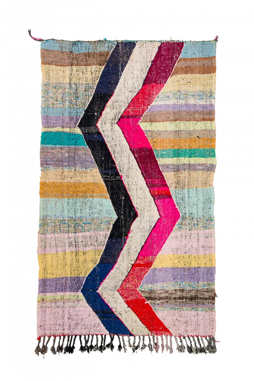 Marokkansk Boucherouite-teppe 125 x 220 cm (Størrelse: 125 x 220 cm)