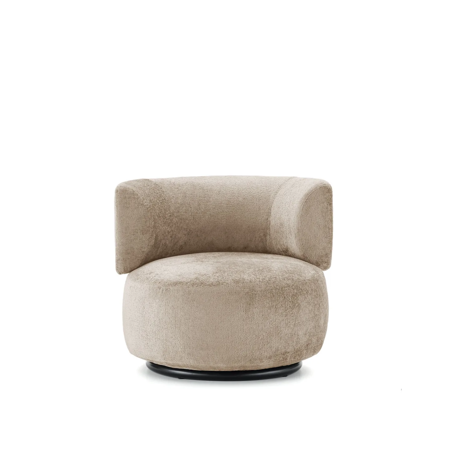 Kartell - K-Waiting Armchair Chenille Beige - Fåtöljer - Rodolfo Dordoni - Beige - Metall/Textilmaterial/Plast