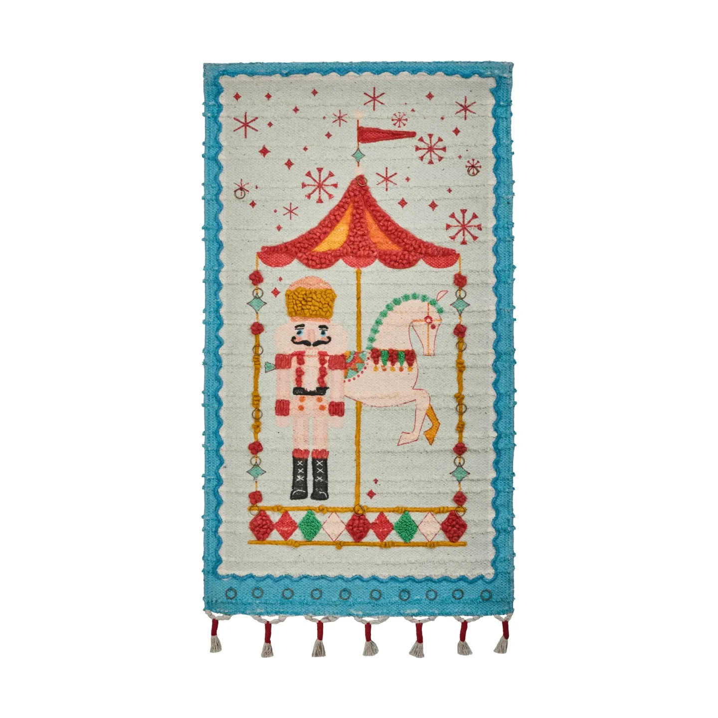 House Doctor Horse julkalender Bränd röd, 50x90 cm