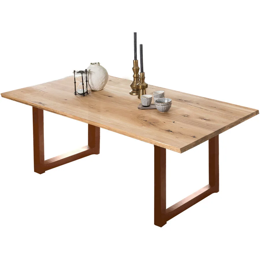 Esstisch Gordon natur Wildeiche Massivholz B 220 T 100 cm
