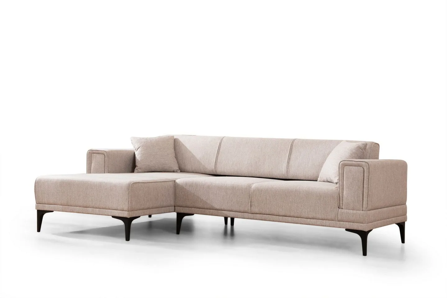 Naoko Bäddsoffa med divan - Ljusbrun