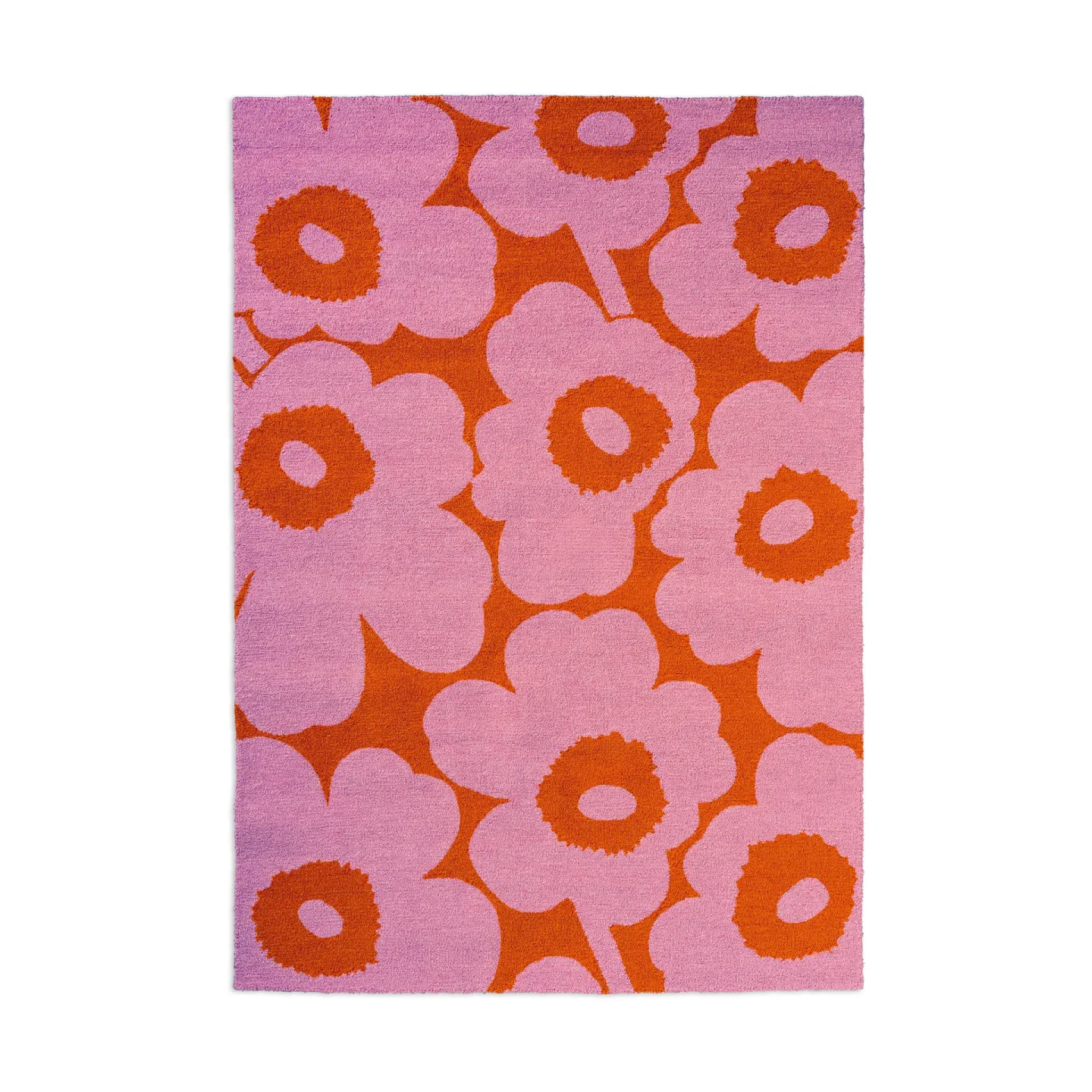 Marimekko Unikko Outdoor-Teppich Pink-orange, 200x280 cm