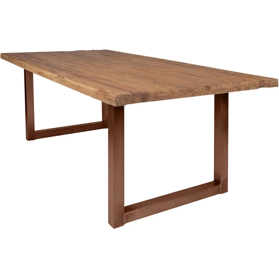 Esstisch Uwe natur Teak Massivholz B 220 T 100 cm