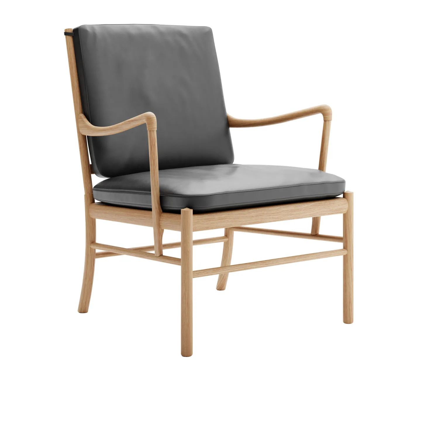 Carl Hansen - OW149 - Colonial Chair, Oljad Ek, Lädergrupp B Thor - 301 - Fåtöljer - Ole Wanscher