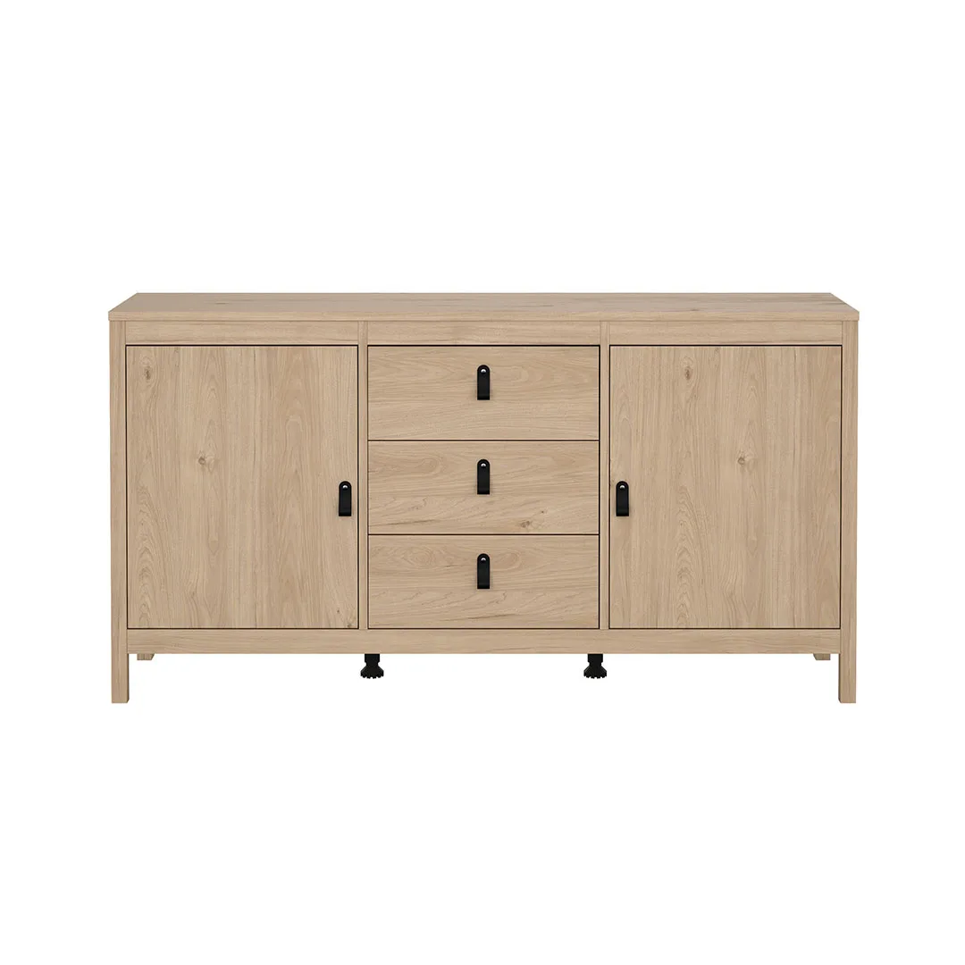Madrid Sideboard 2 Türen, 3 Schubladen Eichen-Dekor.