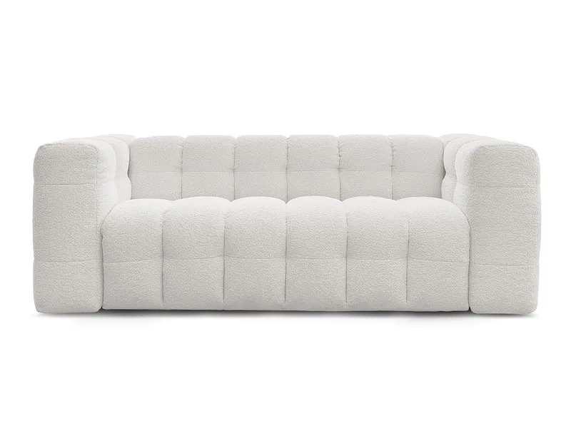3er Sofa BOBOCHIC CLOUD Boucle-Stoff weiss