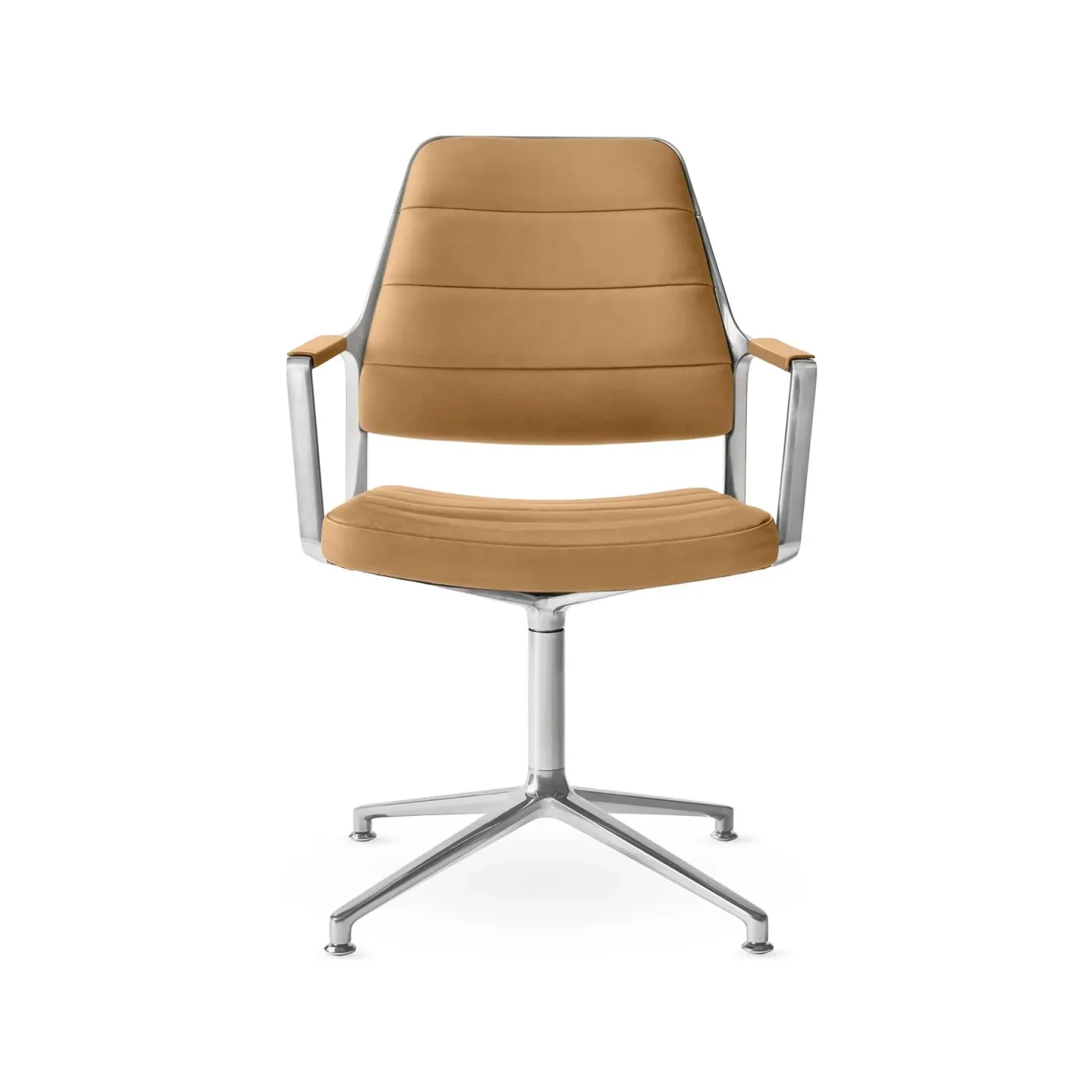 Vipp Vipp455 Swivel chair kontorsstol Camel leather-polished aluminium