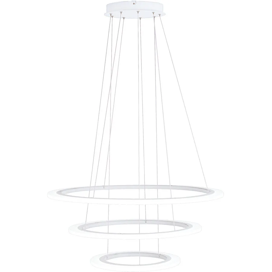 Pendellampe Penaforte Weiss Aluminium/Kunststoff 79 cm 150 cm - LED - Lichtfarbe: Warmweiss