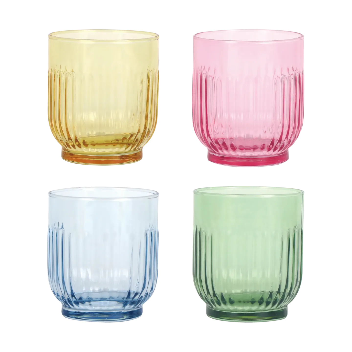 Aida Aida Trinkglas 33 cl 4-teilig Amber, rot, hellblau, grün