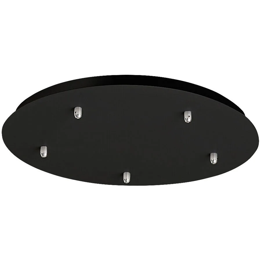 Giberti Luce Baldachin Rosone Schwarz Metall 50 cm