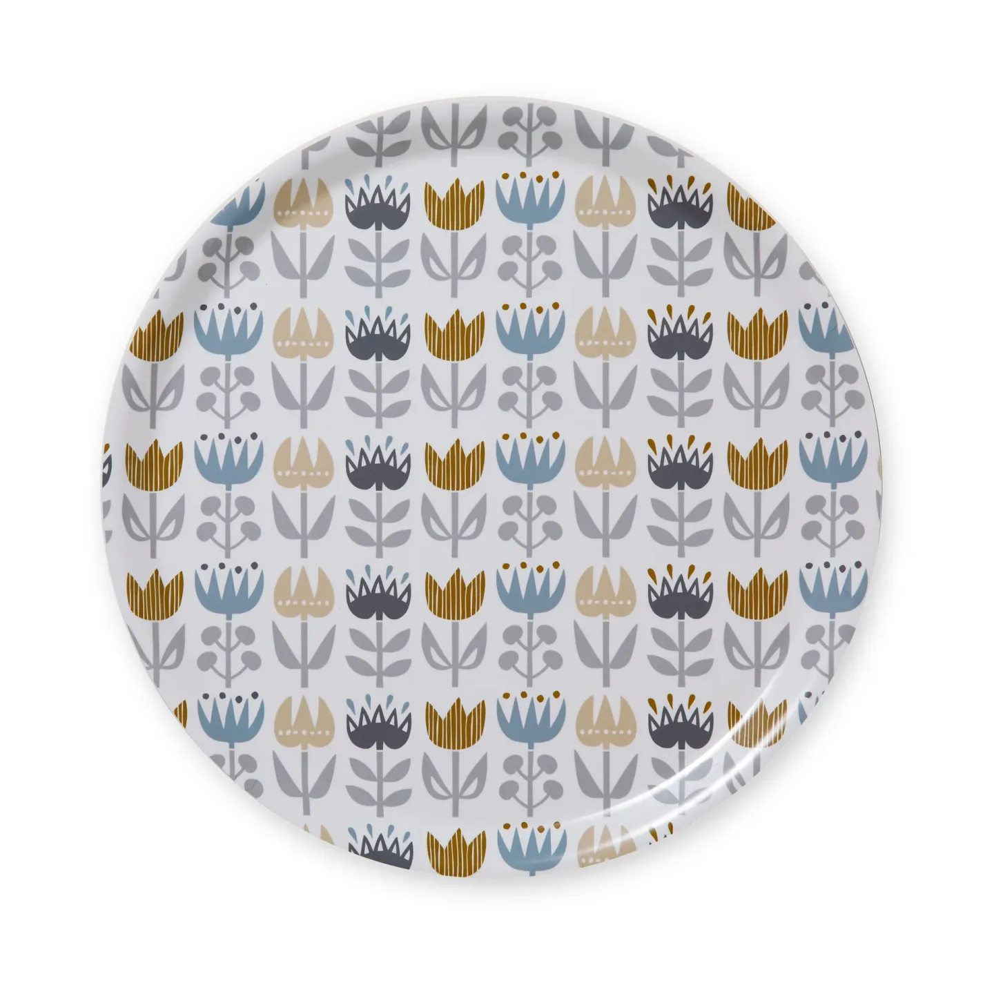 Klippan Yllefabrik Tulip rundes Tablett Ø38 cm Grey