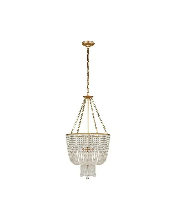Jacqueline Chandelier Antique Brass/Clear Glass