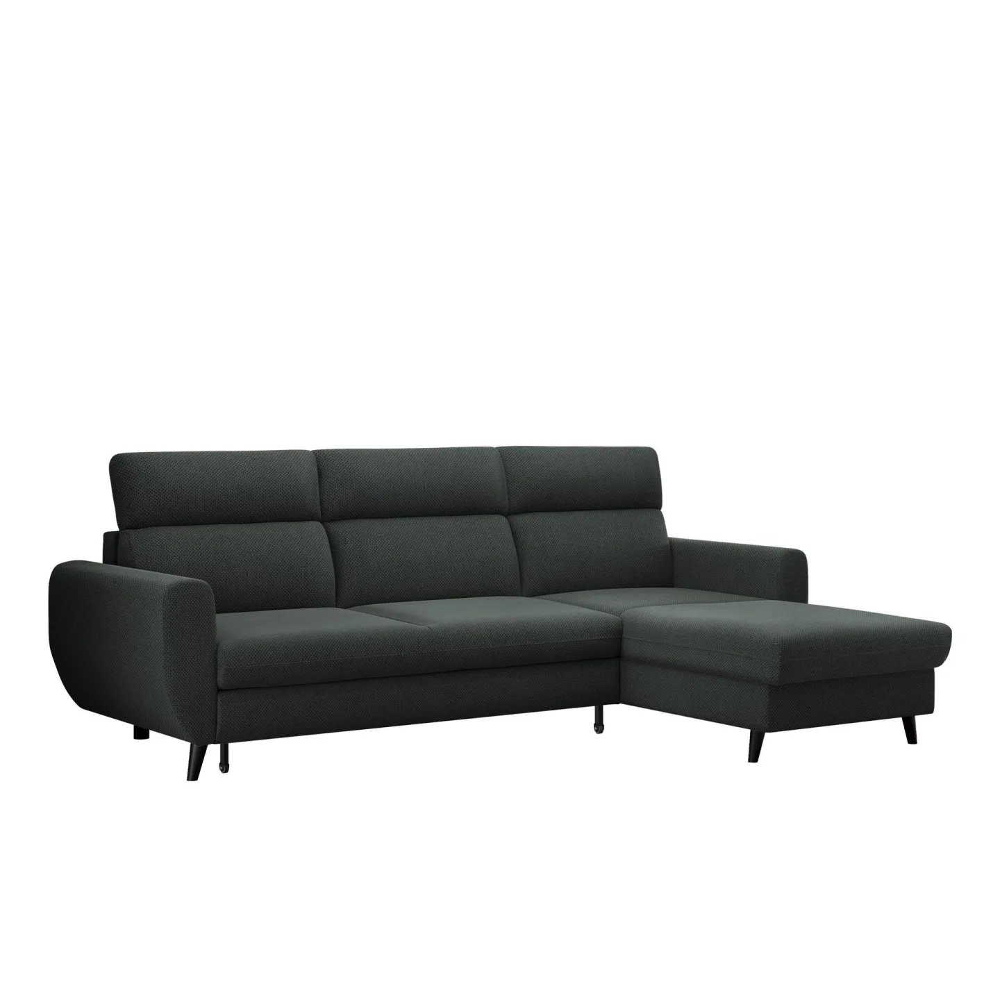 Vylon 3-sits Bäddsoffa med divan - grå