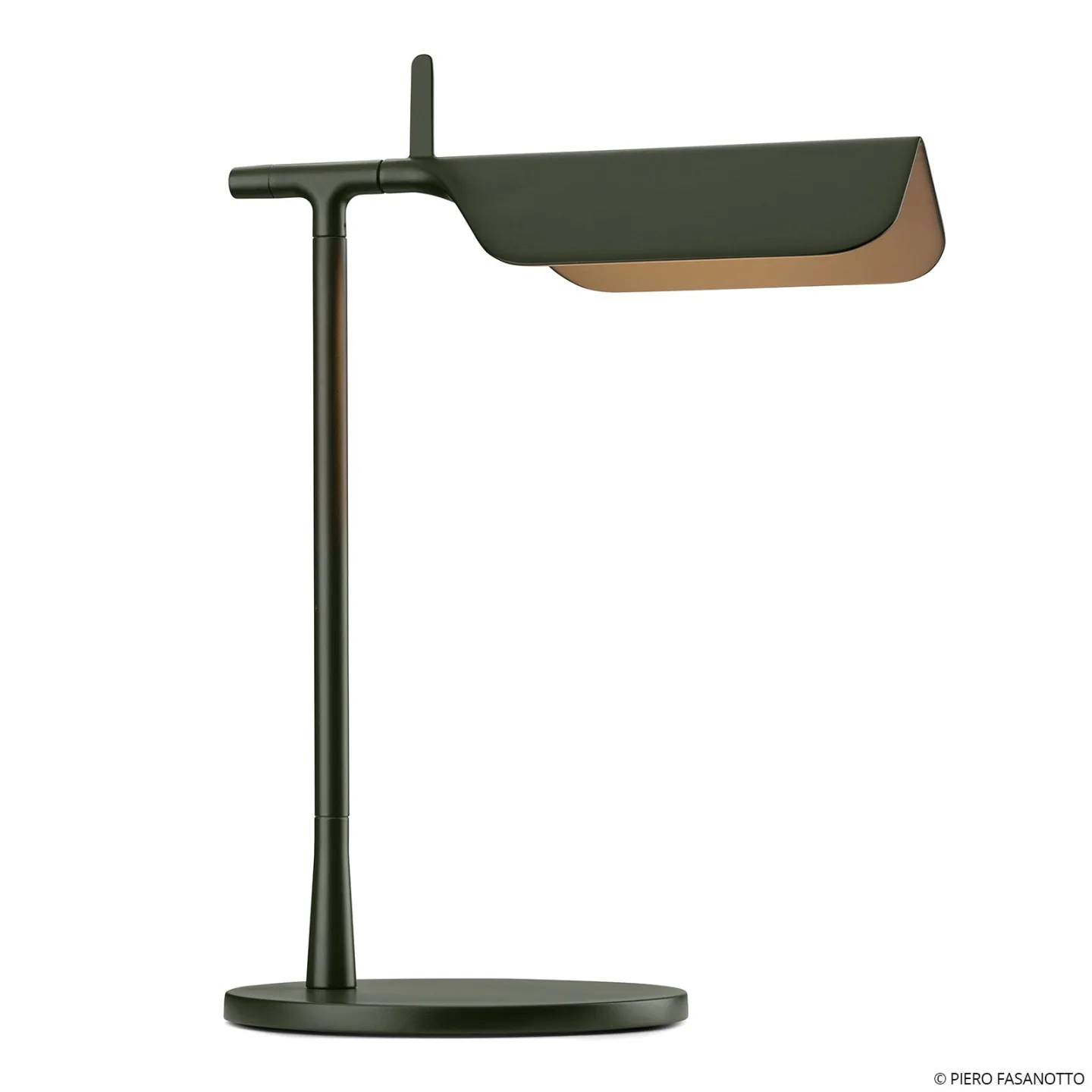 Tab T LED Tischleuchte Matt Dark Green - Flos - Wohnzimmer - Design - Metall - Einflammig