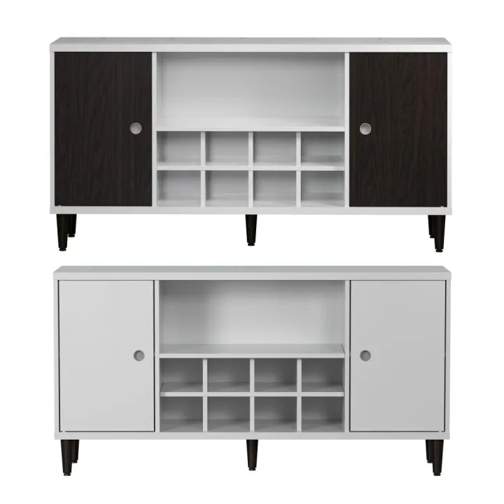Evolution Sideboard 2 Türen, 1 Raum, 8 Flaschen Wein weiß, schwarz.