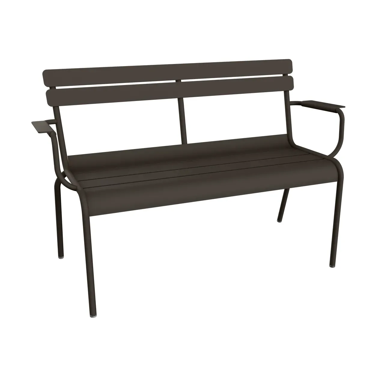 Fermob Luxembourg soffa med armstöd 131x55,5x86 cm Tonka (brun)