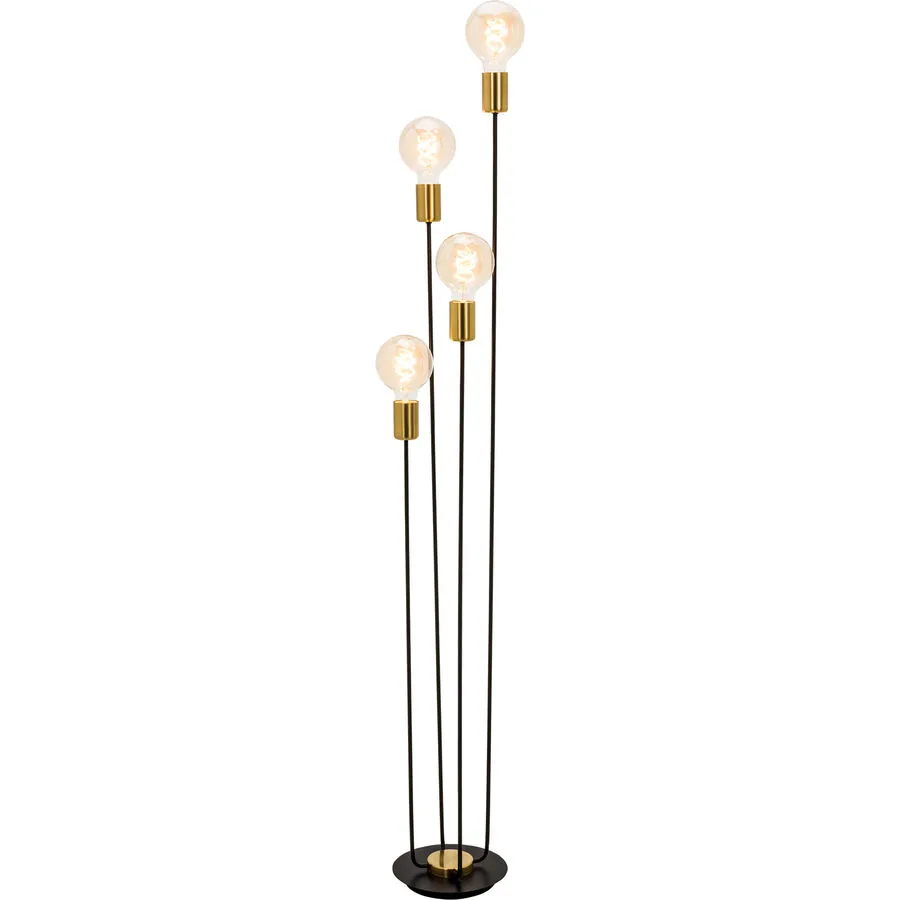 Stehlampe Austin Schwarz/Gold Metall 20 cm 135 cm - Farbe: schwarz, gold