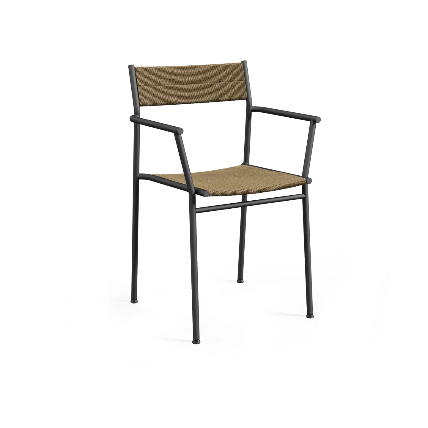 Northern Vev Armlehnstuhl Black-brown rope