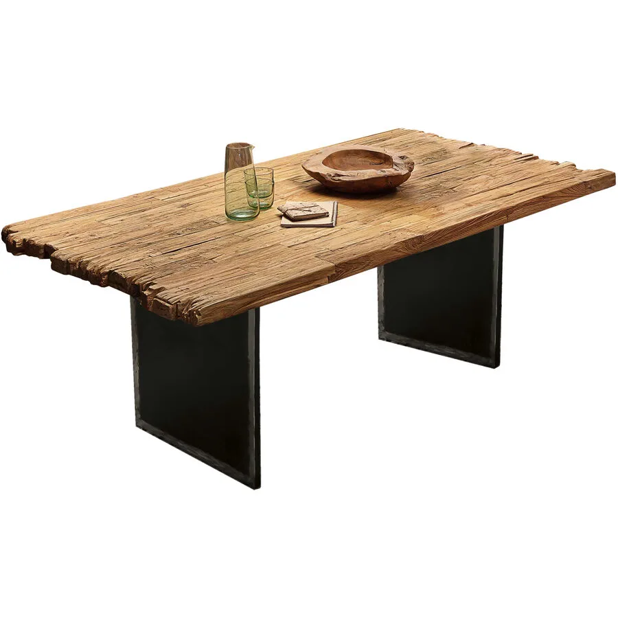 Esstisch Anter natur Teak Massivholz B 220 T 100 cm