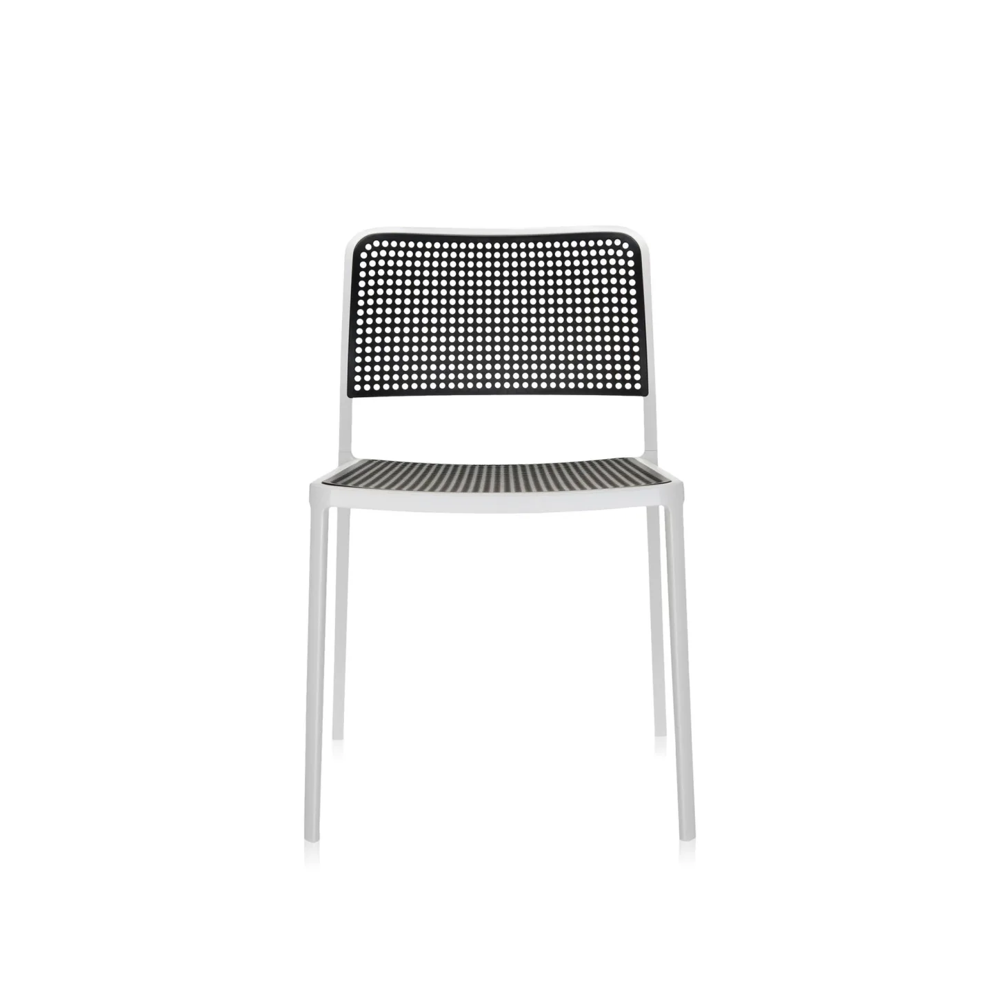 Kartell - Audrey Chair 5875, White/Black - Matstolar - Piero Lissoni - Vit - Metall/Syntetiskt