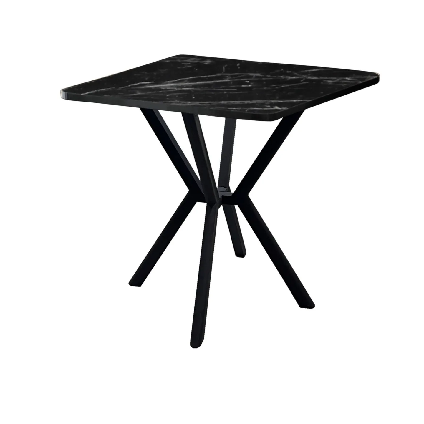 Krylor Matbord 70 cm Kvadratisk - Svart