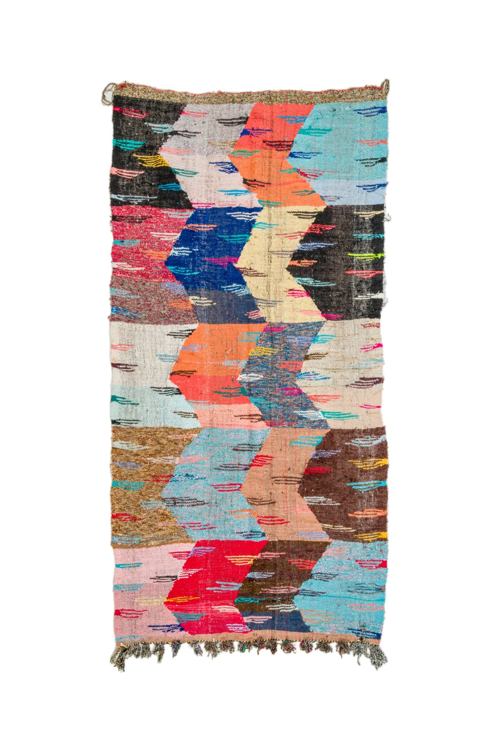 Marokkansk Boucherouite-teppe 135 x 265 cm (Størrelse: 135 x 265 cm)
