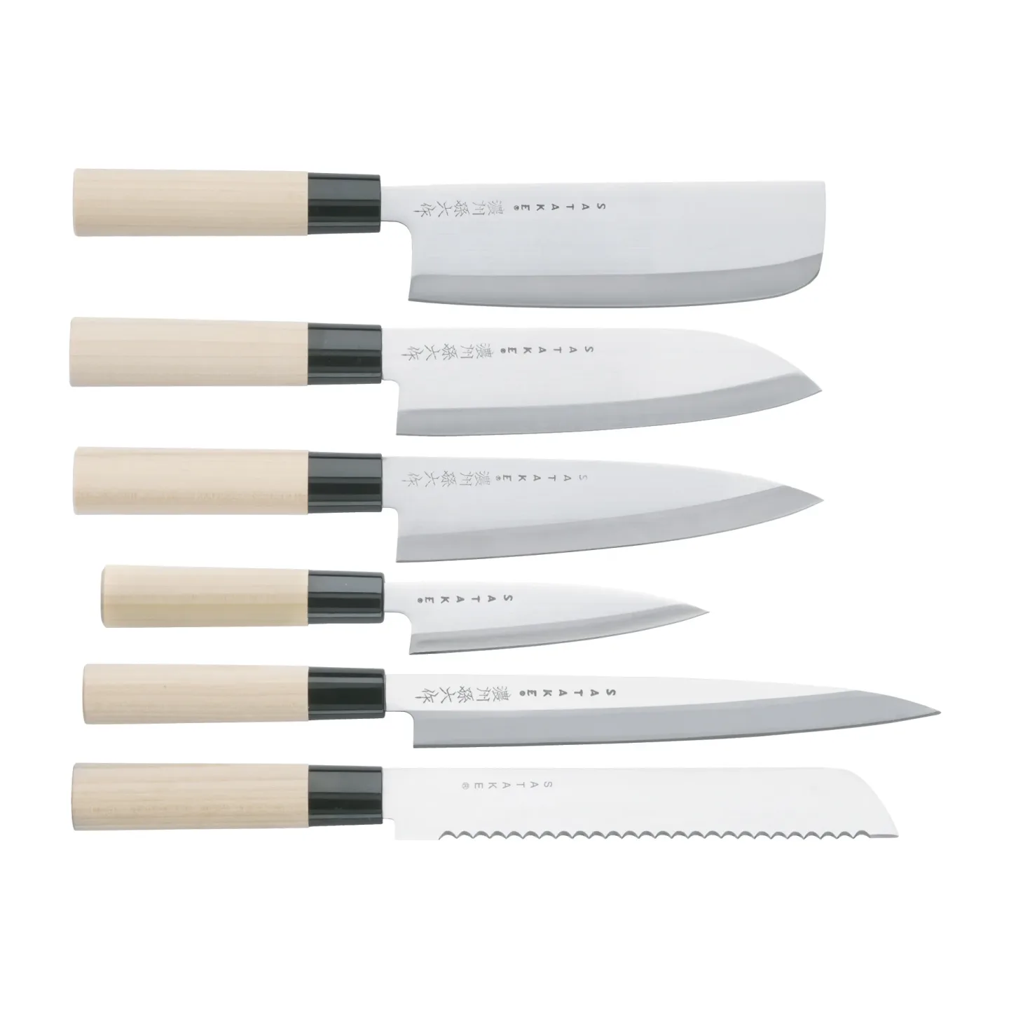 Satake Messer-Set in Balsabox 35 x 38 cm 6-teilig
