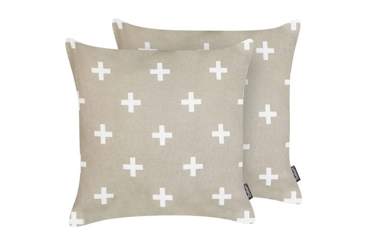 Prydnadskuddar Velleia set om 2 Beige/vit - Beige/vit