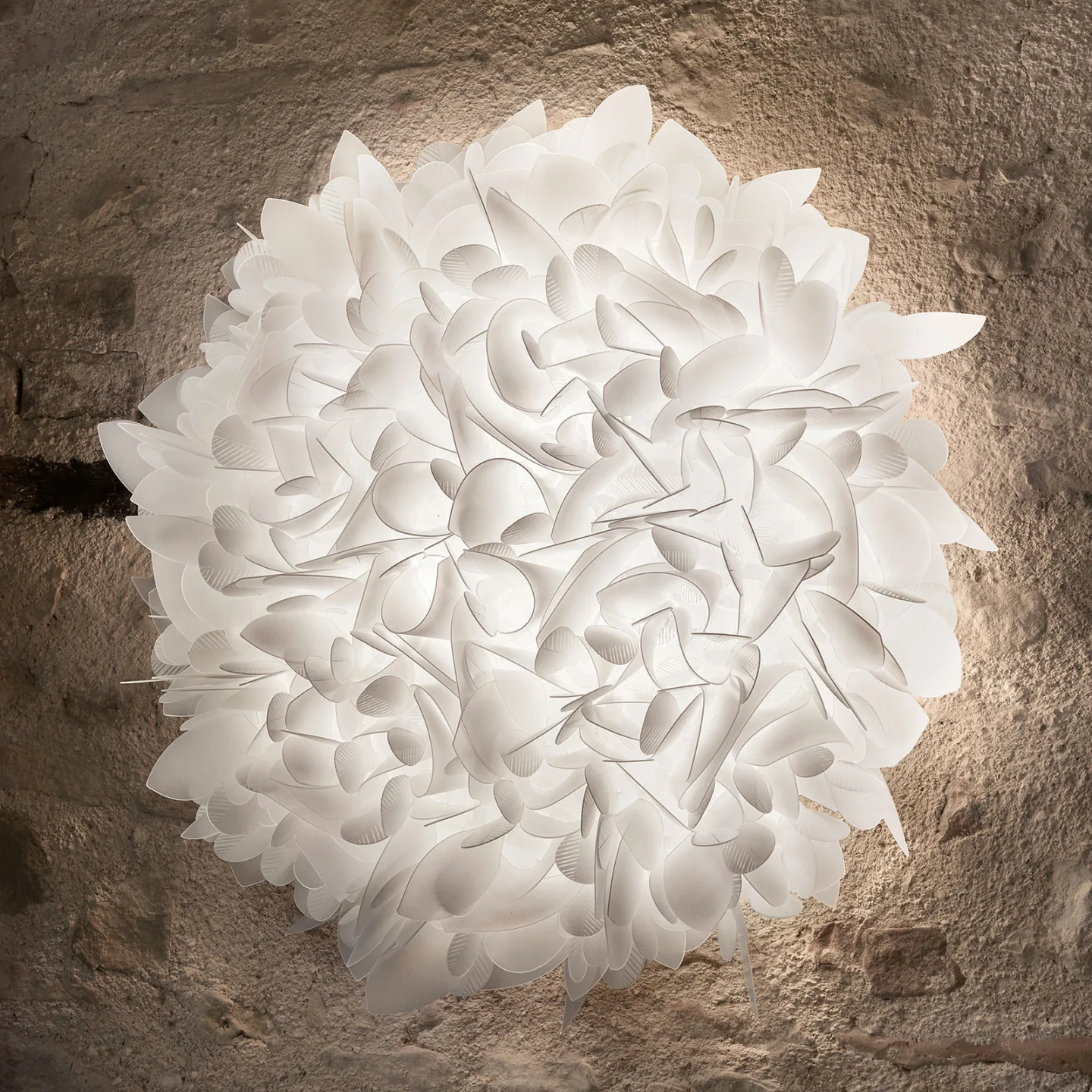 Veli Foliage Medium Wandleuchte, weiß Ø 75 cm - Slamp - Wohnzimmer - Design - Kunststoff - Rund