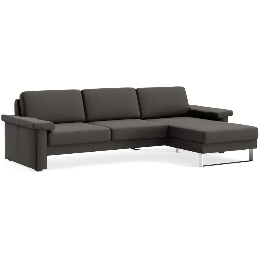 Ecksofa Devin Stoff dunkelbraun B 267 T 157 cm - Möbel Konfigurator: Traummöbel individuell zusammenstellen