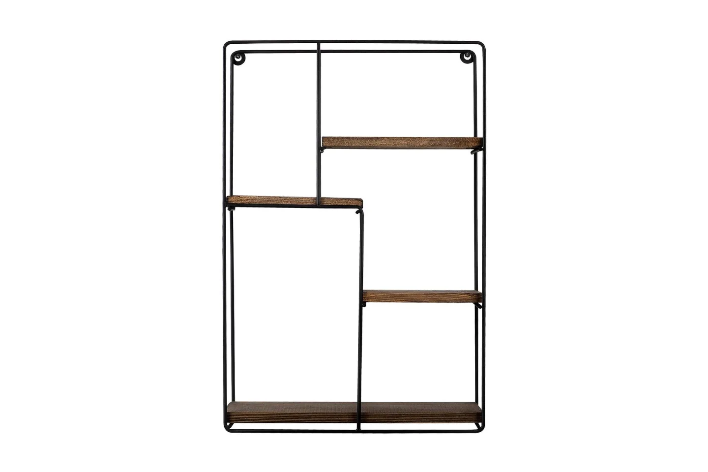 Bingdi Vägghylla 60x15 cm 4 Hyllor - Svart/Mörkbrun