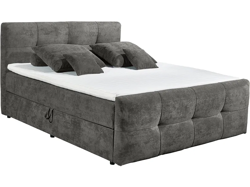 Boxspringbett OTTAWA braun 160x200cm halbfest