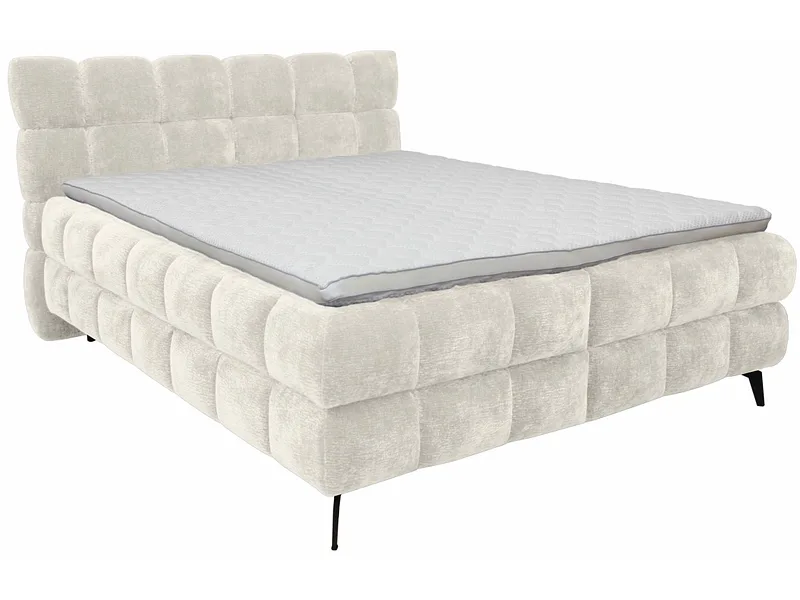 Boxspringbett BUBBLE beige 160x200cm halbfest