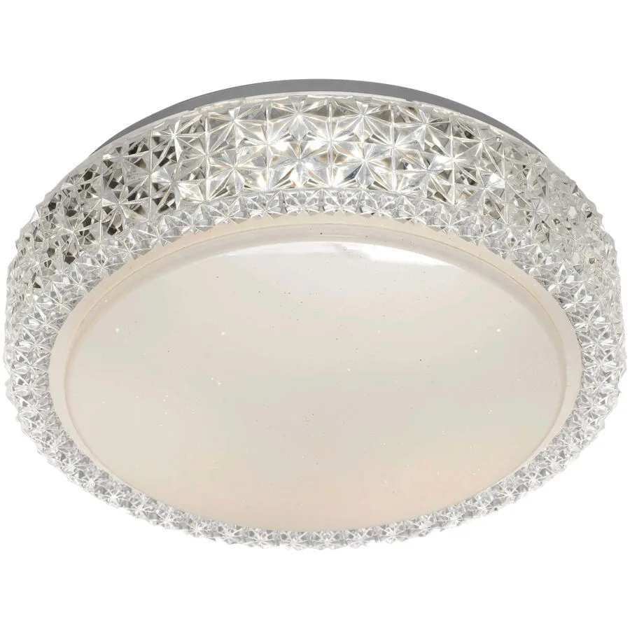 Deckenlampe Crown Transparent Kunststoff - Farbe: klar - Material: Metall/Acrylglas - LED - Lichtfarbe: Warmweiss - LED Energiesparlampen