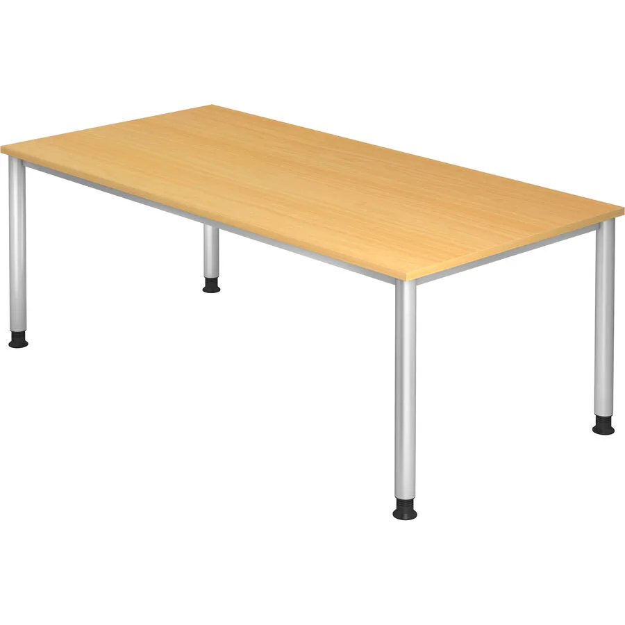 Schreibtisch Office buche Holzwerkstoff Höhenverstellbar B 200 T 100 cm