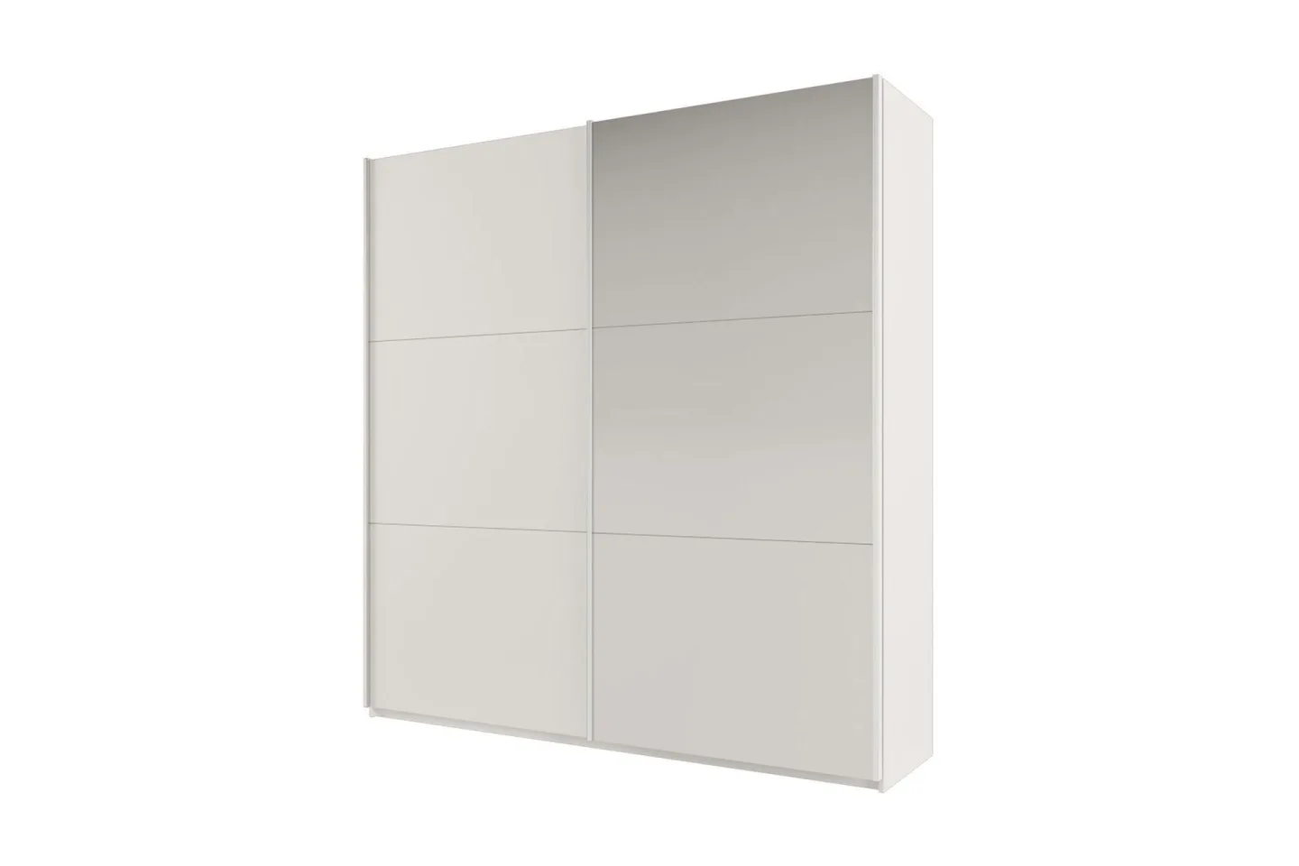 Rhodes Garderob 225x65x244 cm LED-belysning - Vit/Spegel