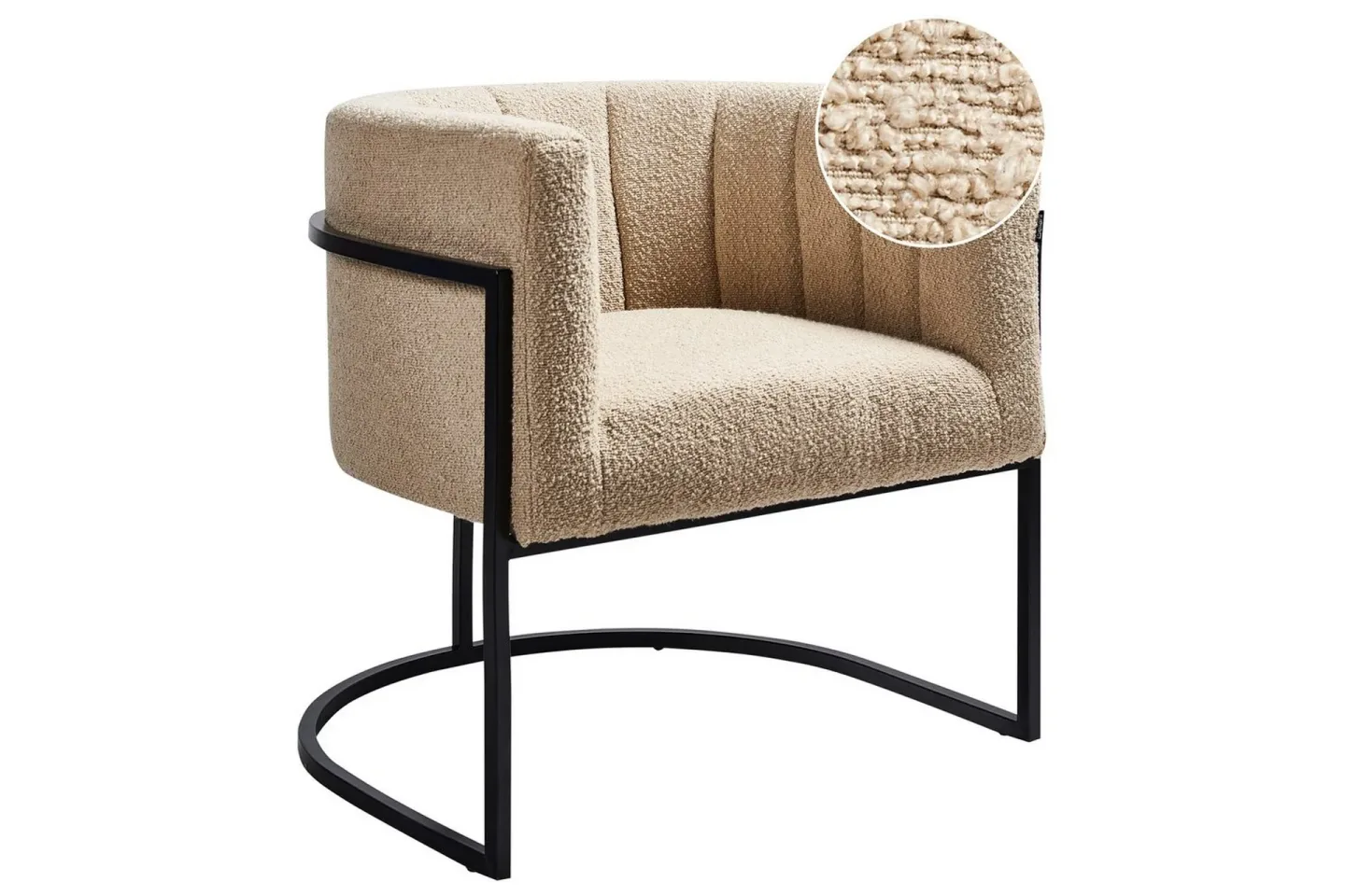 Fåtölj Larvik II Beige/svart - Beige/svart
