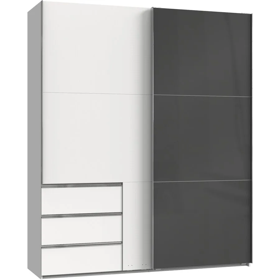 Kleiderschrank Sanko grau Holzwerkstoff B 200 cm