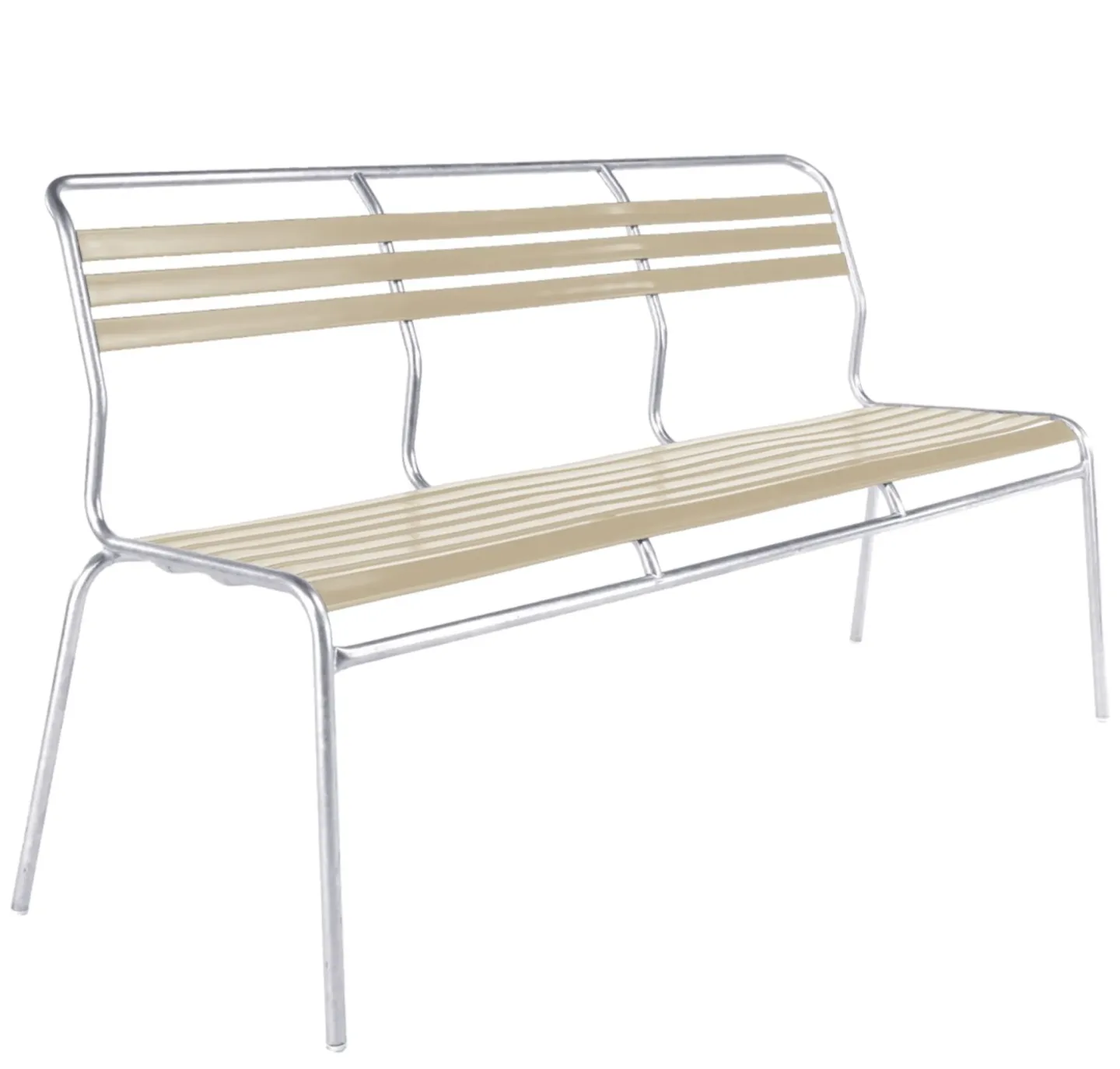 Schaffner Lättli-3er-Bank Säntis Feuerverzinkt Beige | Schubiger Möbel