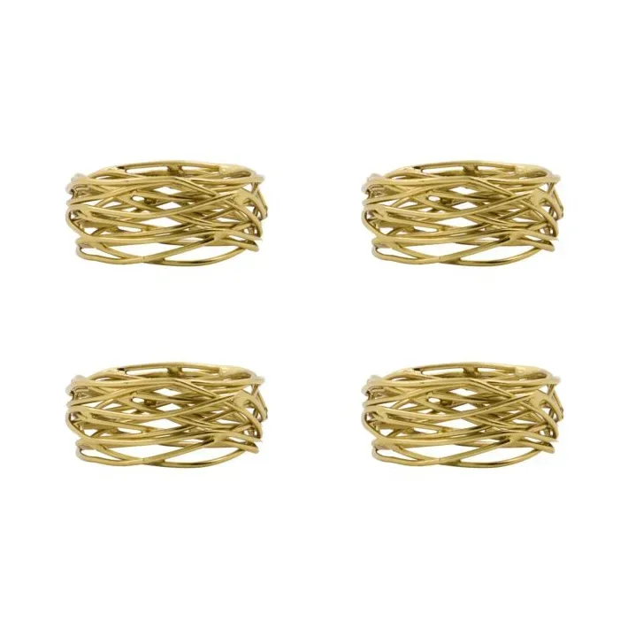 House Doctor Ring Serviettenringe 4er-Pack Golden