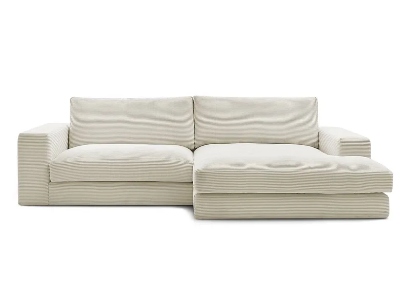 Ecksofa BOBOCHIC LEONARD Cord-Stoff beige