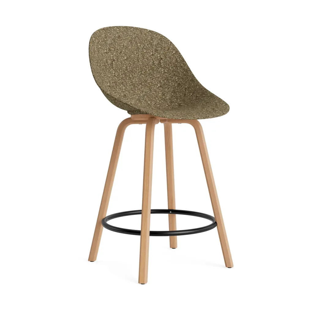 Normann Copenhagen Mat Bar Chair Barhocker 65 cm Seaweed-beech-black steel