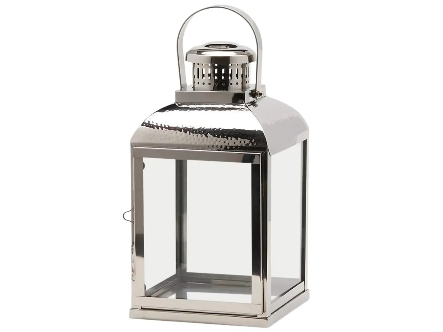 Edg Laterne Metall Silber H: 44 cm Grau | Schubiger Möbel