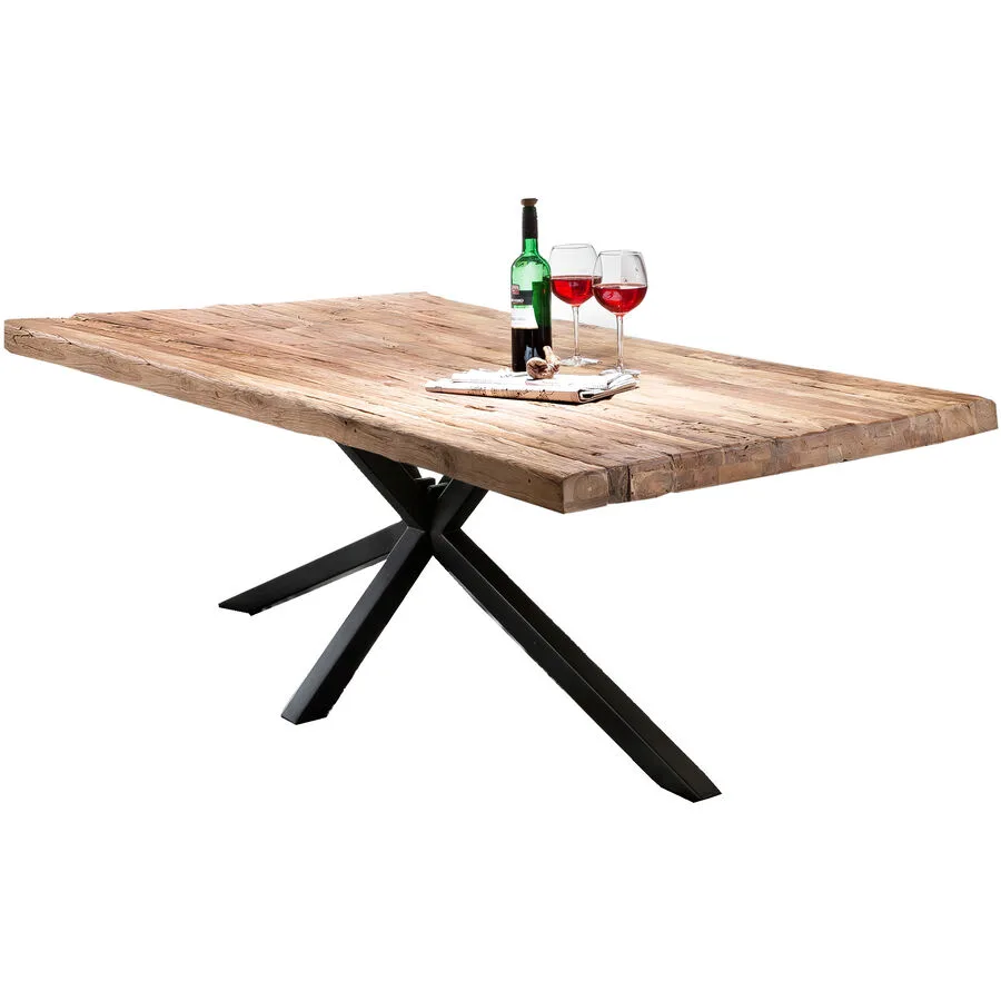Esstisch Loris natur Teak Massivholz B 200 T 100 cm