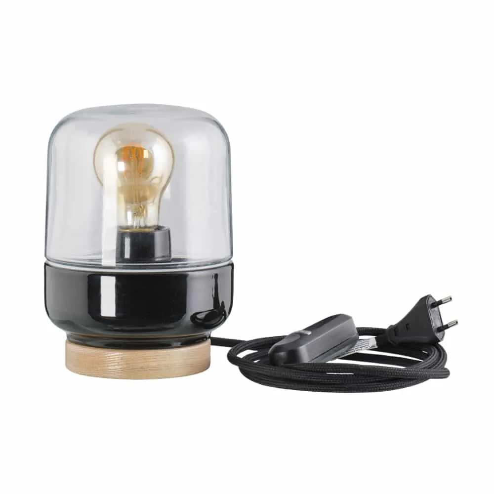 Ohm Table 140/190 Bordslampa Svart Klarglas