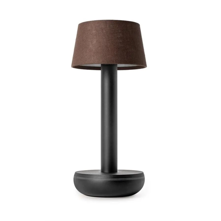 Diverse Tischlampe Humble braun Aluminium, Stoff H 21.2 cm